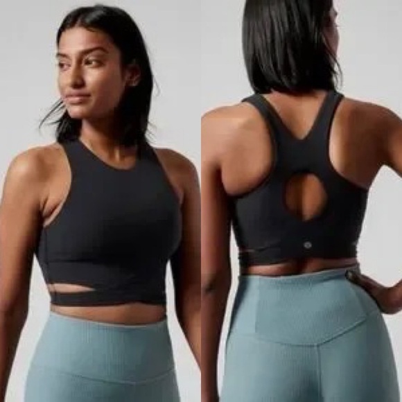 ATHLETA Conscious Cut out Crop top Bra - Picture 1 of 6